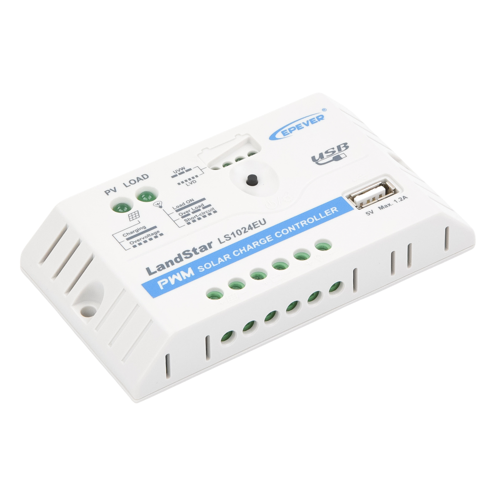 Controlador Solar PWM 12/24V 10A, Salida USB, EPEVER 2