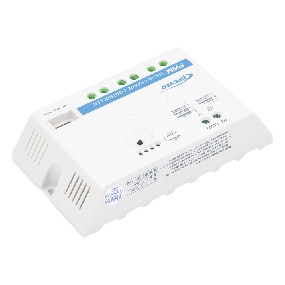 Controlador Solar PWM 12/24V 20A, Salida USB, EPEVER 4