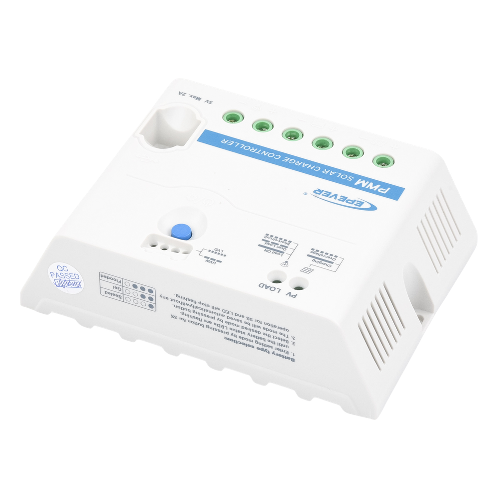 Controlador Solar PWM 12/24V 30A, Salida USB, EPEVER 4