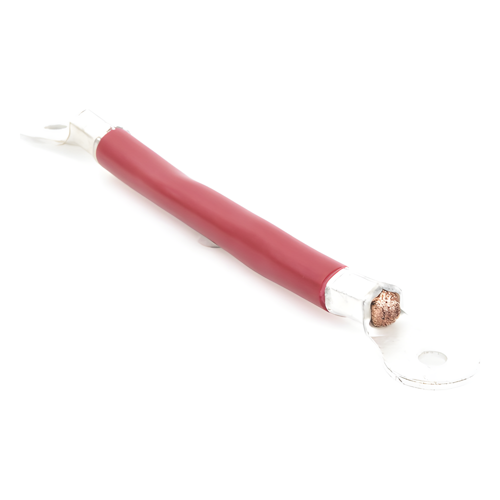 Cable para Baterías, 0.2 m, rojo, Calibre 2 AWG con Terminales de Ojo en Ambos Extremos 2