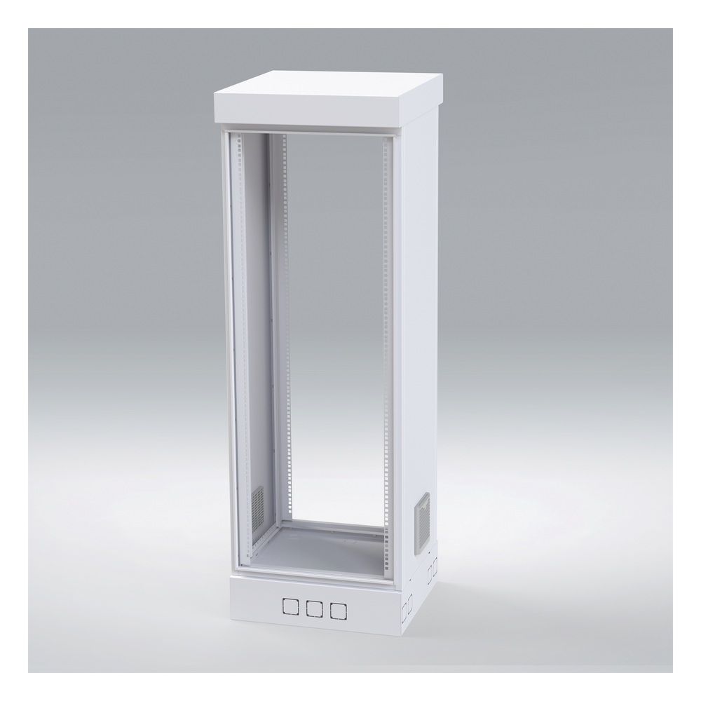 Gabinete para Piso, Capacidad, 31 Unidades de Rack, Doble puerta y Postes frontales e intermedios ajustables, Color Blanco, 700kg, LINKEDPRO 5