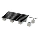 Montaje de aluminio anodizado, arreglo 1x4 para paneles fotovoltaicos de 1134mm de ancho y 35mm de espesor, Velocidad de Viento Máx. 136km/h, Inclinación 20° a 45°, VEKTOR, EPCOM 2