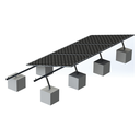Montaje de aluminio anodizado, arreglo 1x4 para paneles fotovoltaicos de 1134mm de ancho y 35mm de espesor, Velocidad de Viento Máx. 136km/h, Inclinación 20° a 45°, VEKTOR, EPCOM 3