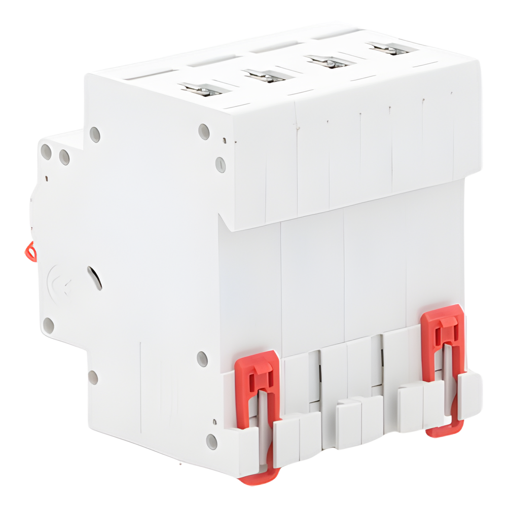 Interruptor termomagnético 4P 25A, Corriente Directa 1000Vcd para Aplicación Fotovoltaica Montaje Riel DIN 4