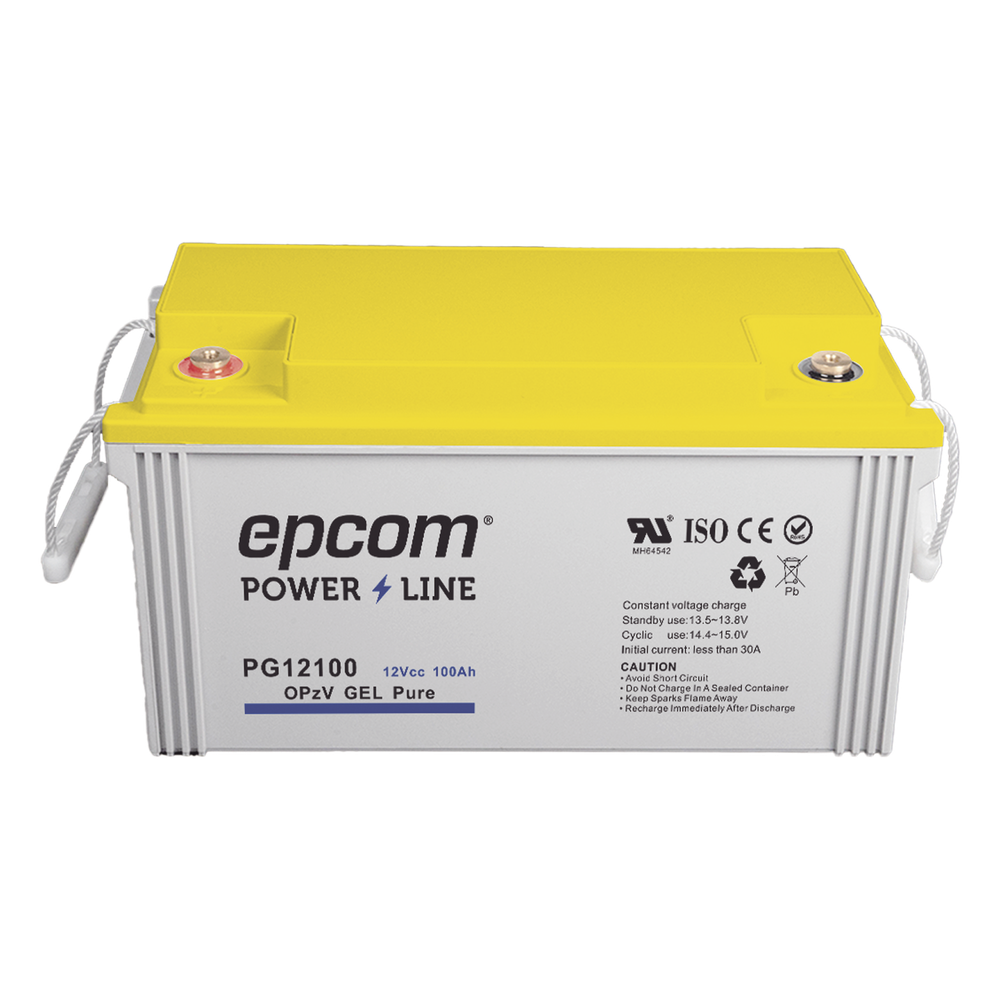 Batería de GEL PURO OPzV / 12V @ 100Ah / Ciclo profundo / Uso en Aplicaciones Fotovoltaicas y de Respaldo 2