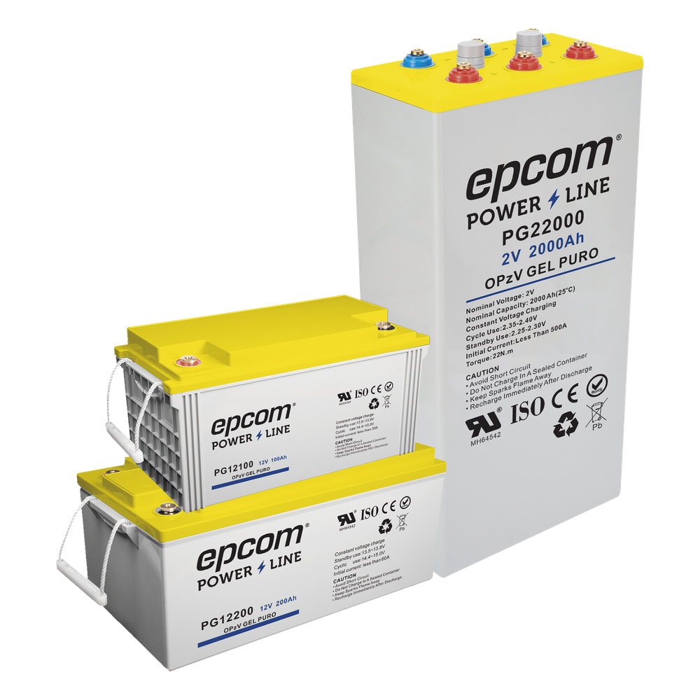 Batería de GEL PURO OPzV / 12V @ 100Ah / Ciclo profundo / Uso en Aplicaciones Fotovoltaicas y de Respaldo 3