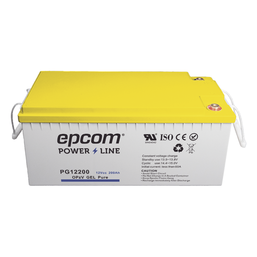 Batería de GEL PURO OPzV / 12V @ 200Ah / Ciclo profundo / Uso en Aplicaciones Fotovoltaicas y de Respaldo 2