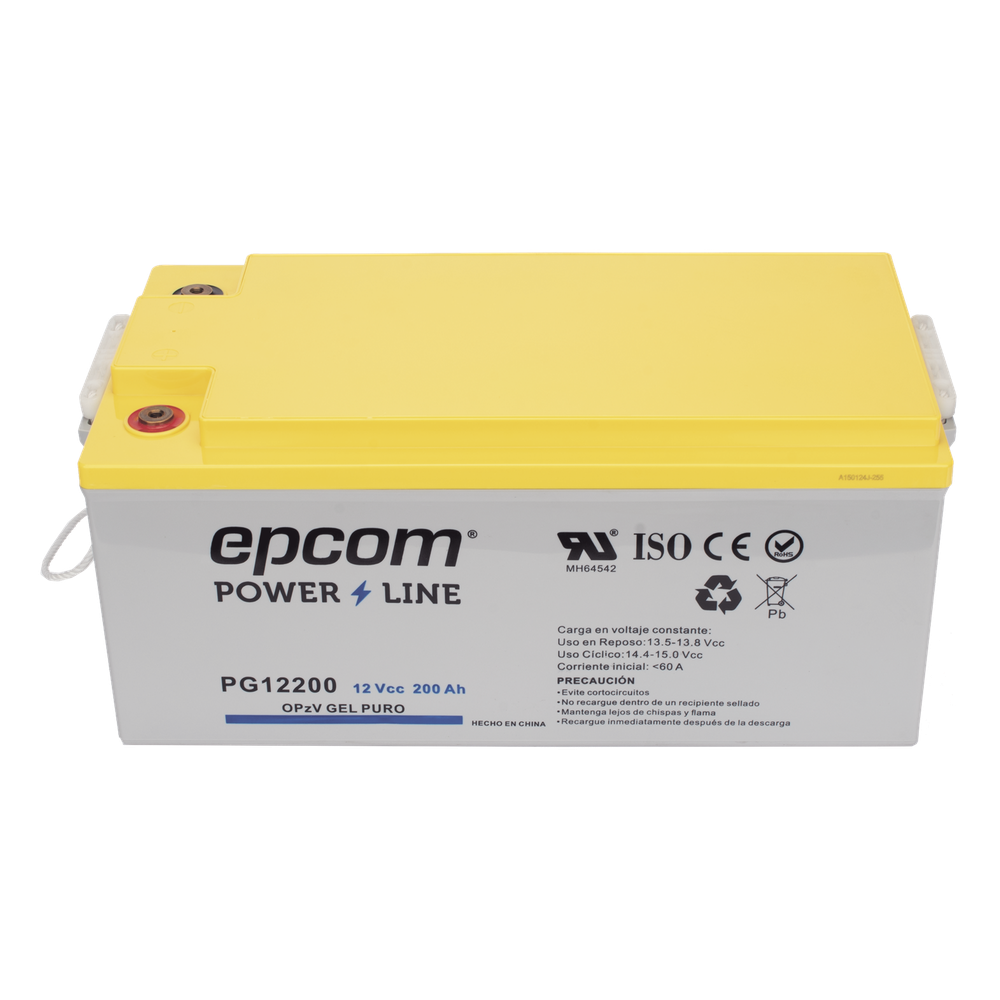 Batería de GEL PURO OPzV / 12V @ 200Ah / Ciclo profundo / Uso en Aplicaciones Fotovoltaicas y de Respaldo 4