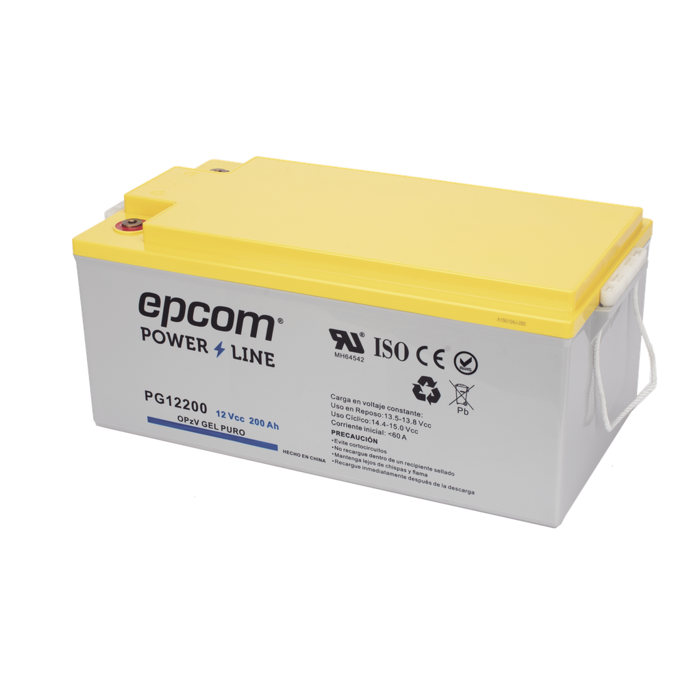 Batería de GEL PURO OPzV / 12V @ 200Ah / Ciclo profundo / Uso en Aplicaciones Fotovoltaicas y de Respaldo 6