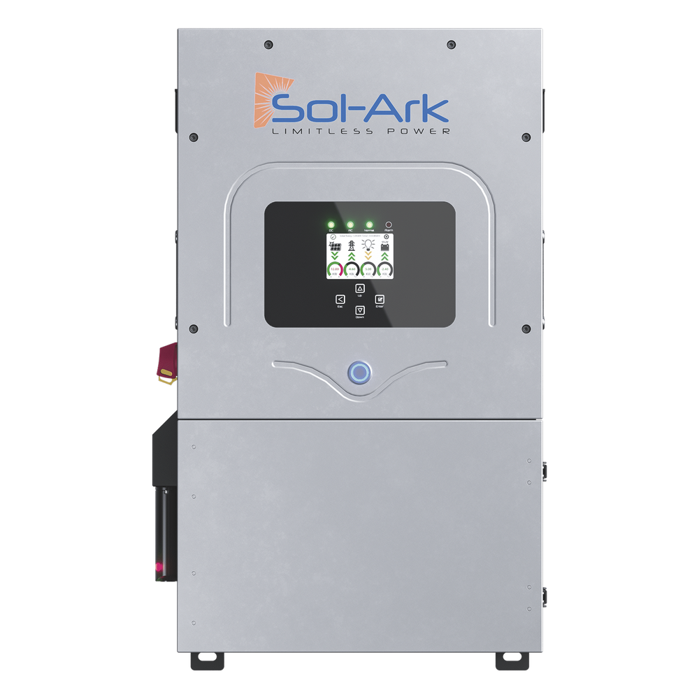 Inversor Híbrido de 12 kW / 220 VCA / Fase Dividida / IP65 / 48 VCC / MPPT Dual / 13 kW FV / SOL-ARK 2