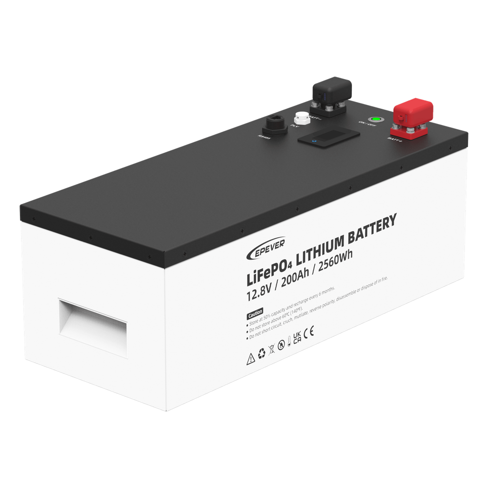 Batería de litio LiFeO4 12Vcc, 200Ah, 2.56kwh, Pantalla LCD para Monitoreo Local, Carcasa Metálica, EPEVER 3