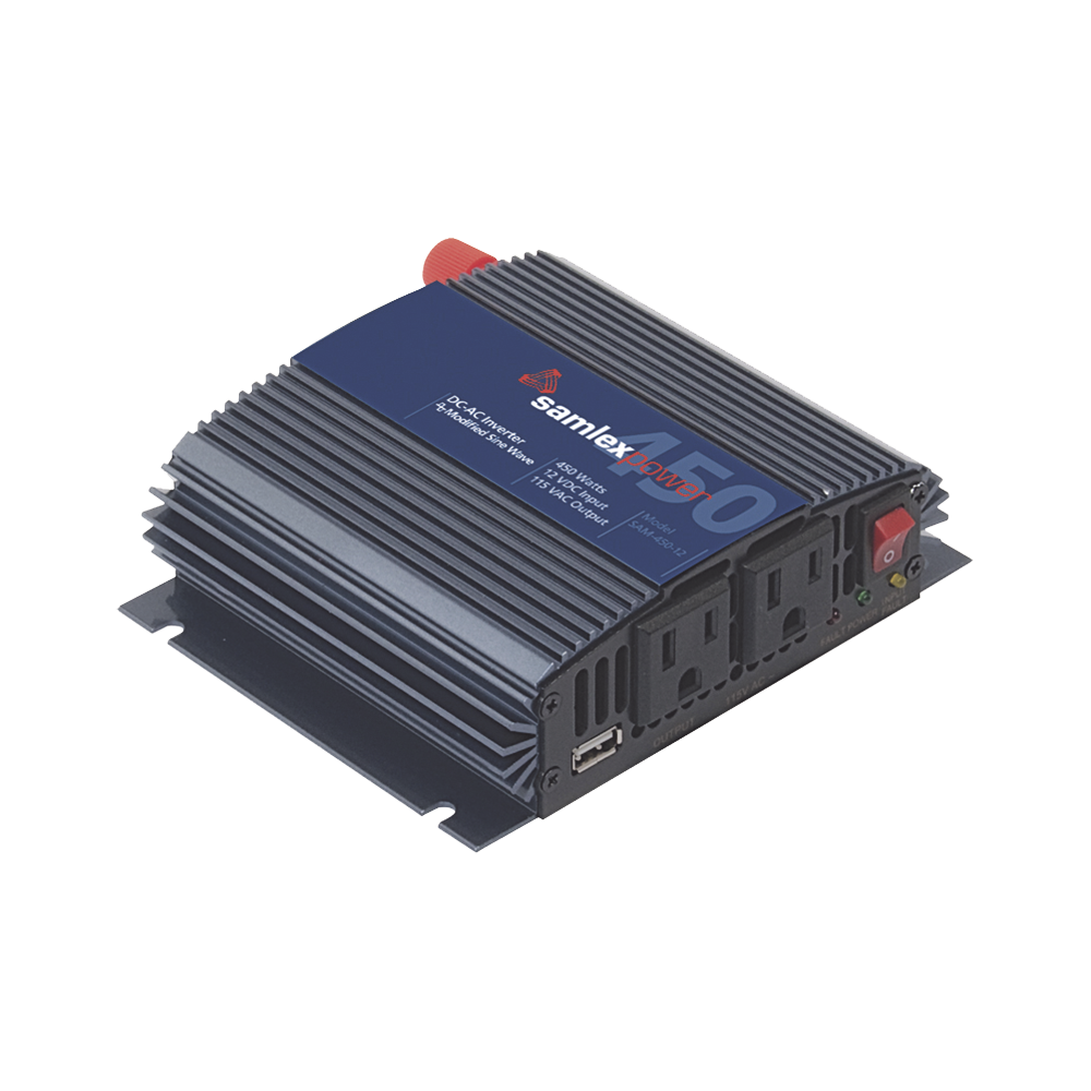 [SAM-450-12] Power Inverter (DC-AC). Nominal Power 450 W, Input:12Vdc, Output: 115Vac 60 Hz, SAMLEX