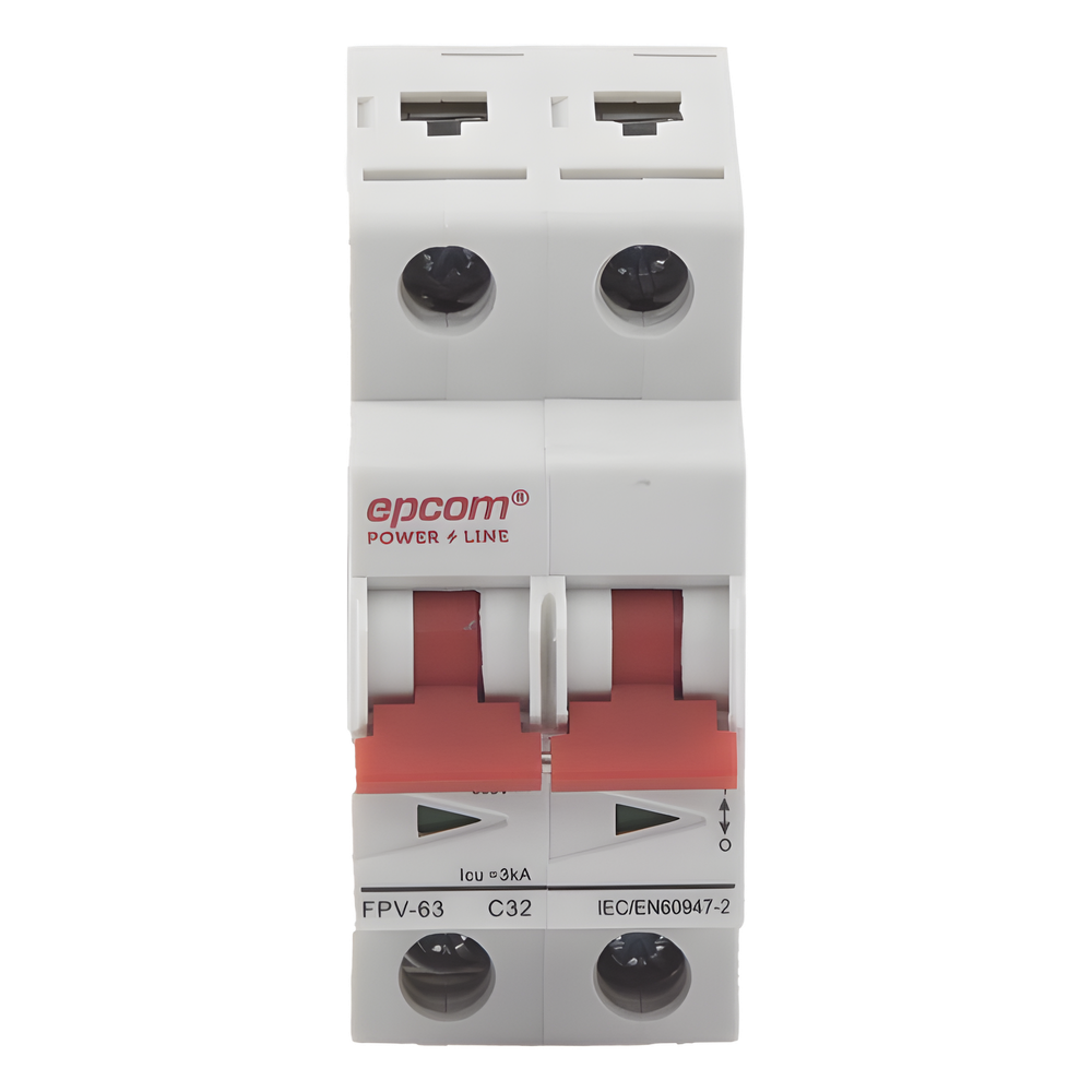 Circuit breaker 2P 32A, Direct Current 800Vdc for Photovoltaic Application DIN Rail Mount