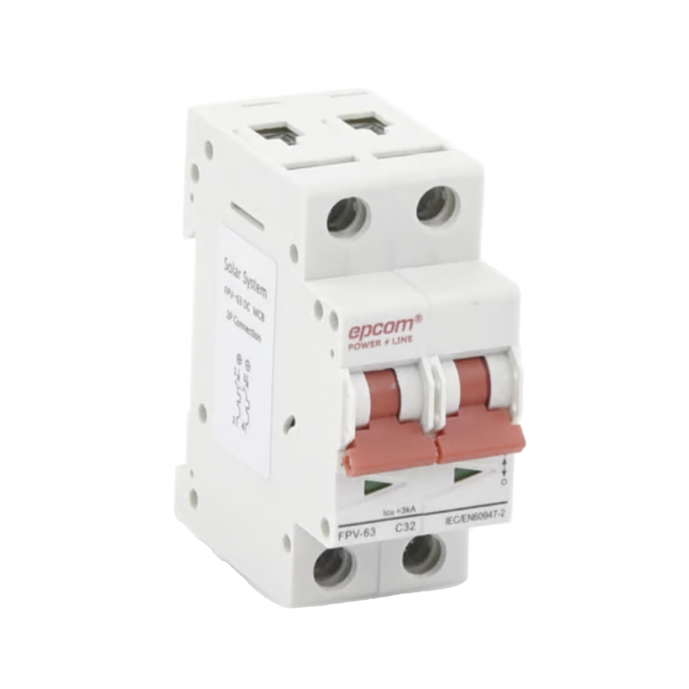 [FPV632PC32] Circuit breaker 2P 32A, Direct Current 800Vdc for Photovoltaic Application DIN Rail Mount
