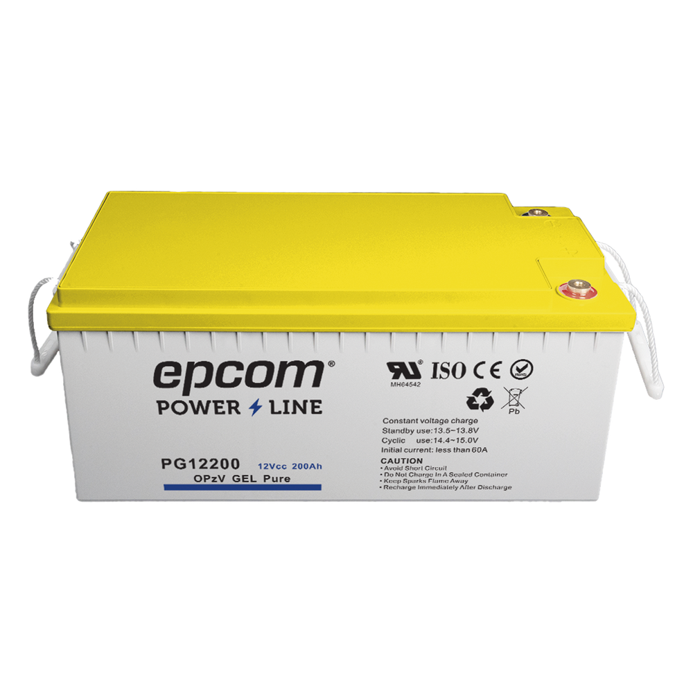 Batería de GEL PURO OPzV / 12V @ 200Ah / Ciclo profundo / Uso en Aplicaciones Fotovoltaicas y de Respaldo