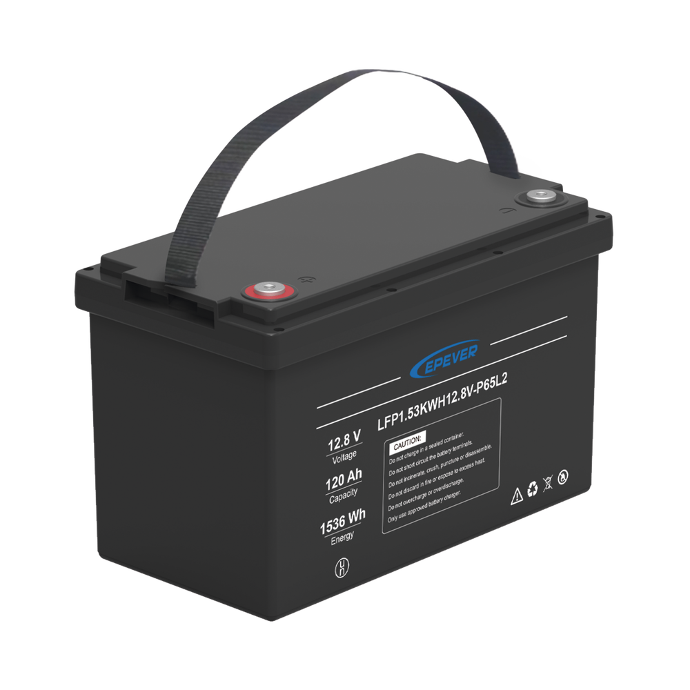 [LFP120EP12.8] LiFePO4 Lithium Deep Cycle Battery 12.8V, 120Ah, 1.53kwh, for outdoor use, maintenance-free