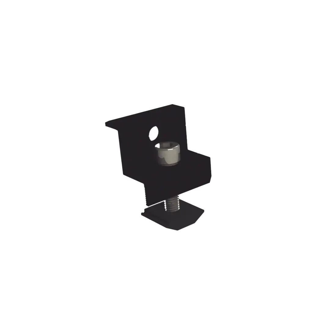 [EPLECN230/35B] 30mm and 35mm End Clamp for Solar Panel Mounting on "8" Rail Black, Vektor, EPCOM