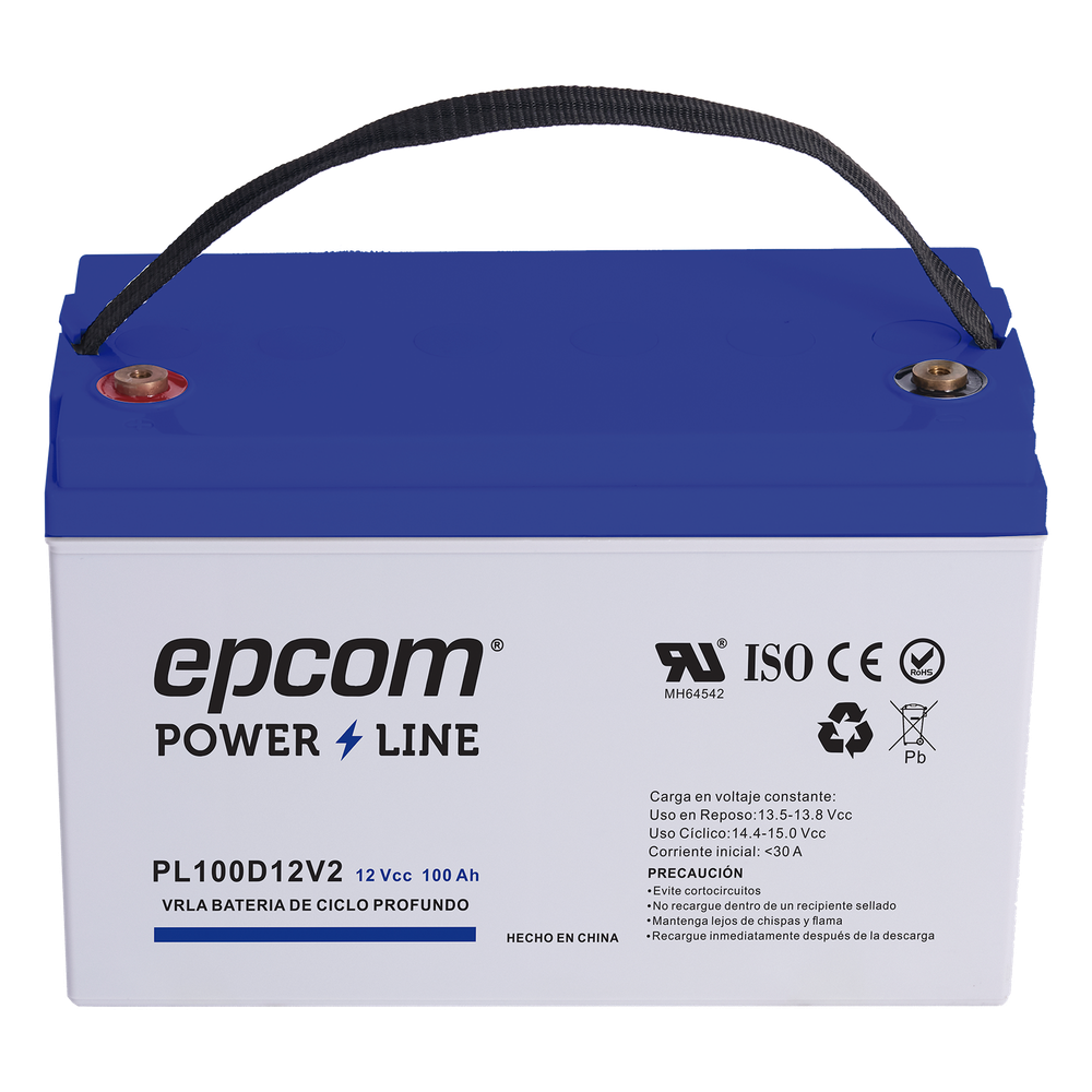 [PL100D12V2] Battery 12Vdc / 100Ah / UL / AGM-VRLA Technology / DEEP CYCLE / For Use in Photovoltaic and Emergency Applications / T4 Terminals
