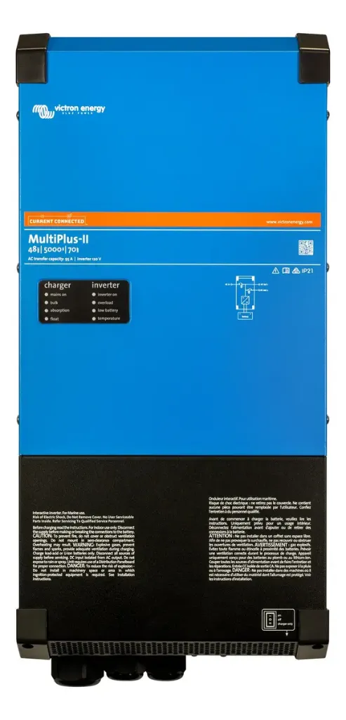 [PMP482505110] Hybrid Inverter with Charger MultiPlus-II 48/5000/70-95 120V / Input 48 Vdc / Output 5kVA, VICTRON