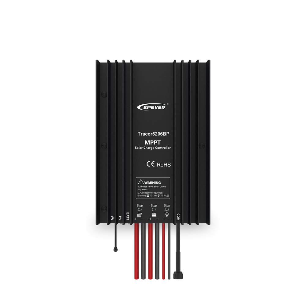 [TRACER5206BP] 20A 12/24V MPPT Solar Controller, Maximum Open Circuit Voltage Voc 100VDC, Configurable for Lithium Batteries EPEVER