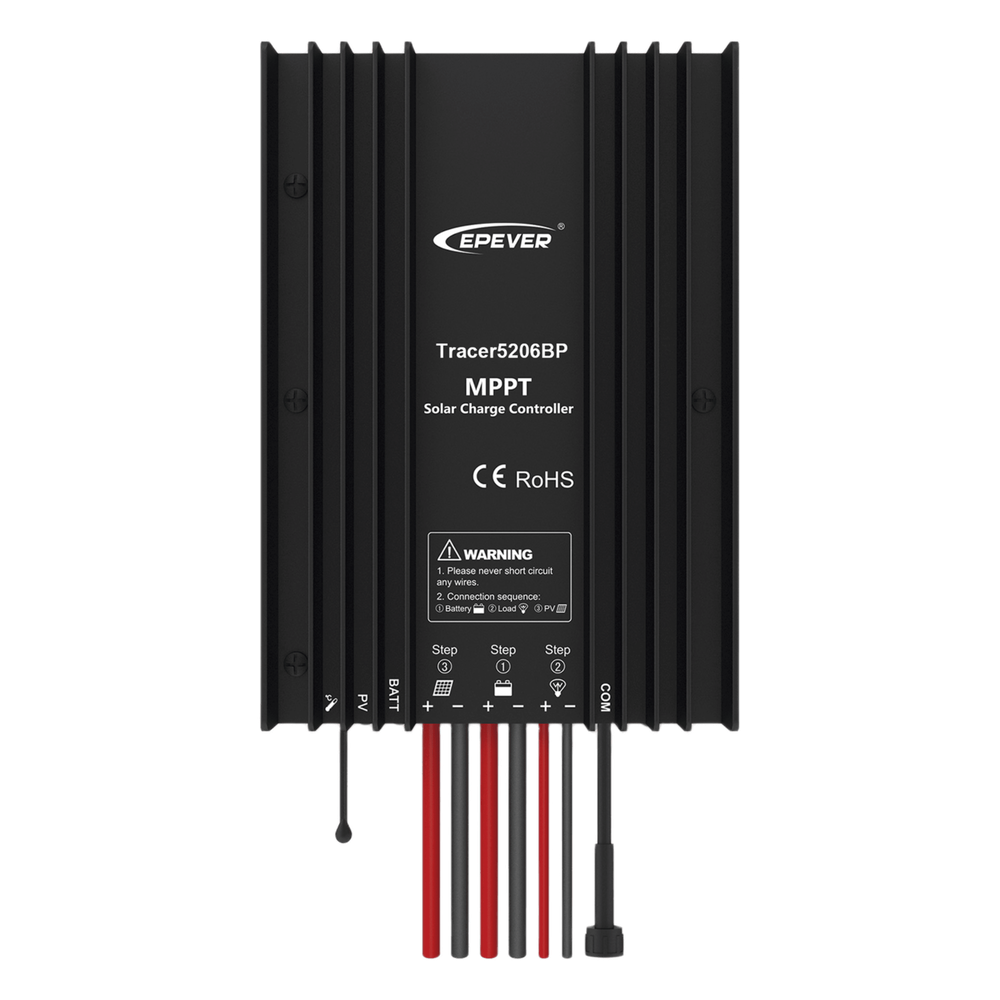 [TRACER5206BP] 20A 12/24V MPPT Solar Controller, Maximum Open Circuit Voltage Voc 100VDC, Configurable for Lithium Batteries EPEVER