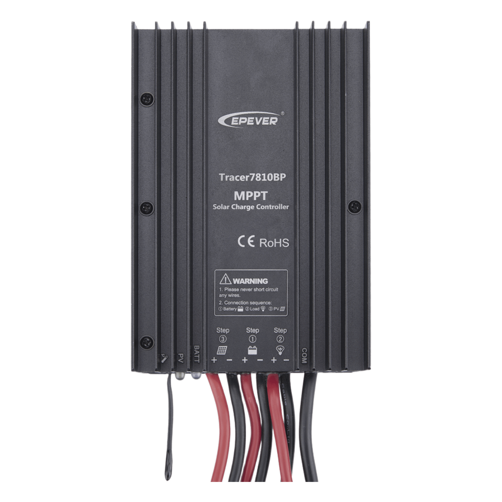 [TRACER7810BP] 30A 12/24V MPPT Solar Controller, Maximum Open Circuit Voltage Voc 100VDC, Configurable for Lithium Batteries EPEVER