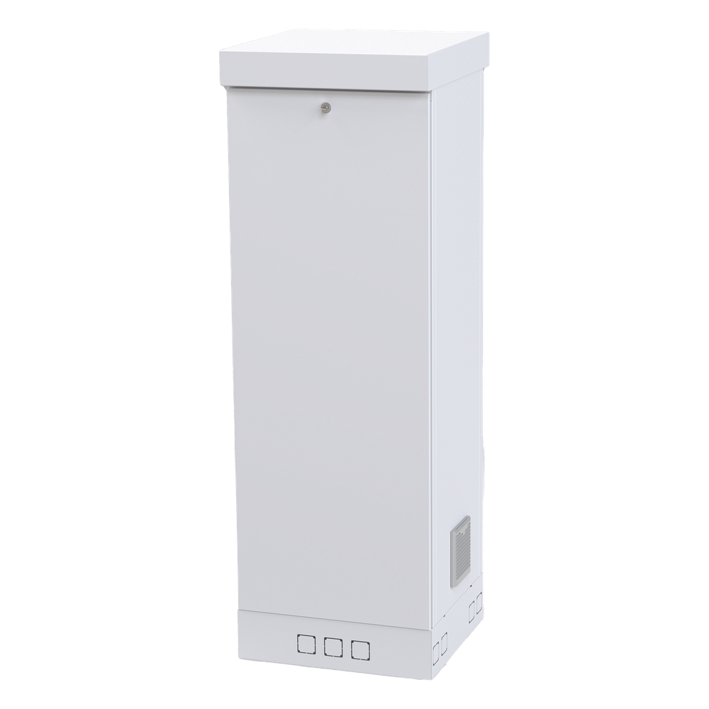 Gabinete para Piso, Capacidad, 31 Unidades de Rack, Doble puerta y Postes frontales e intermedios ajustables, Color Blanco, 700kg, LINKEDPRO