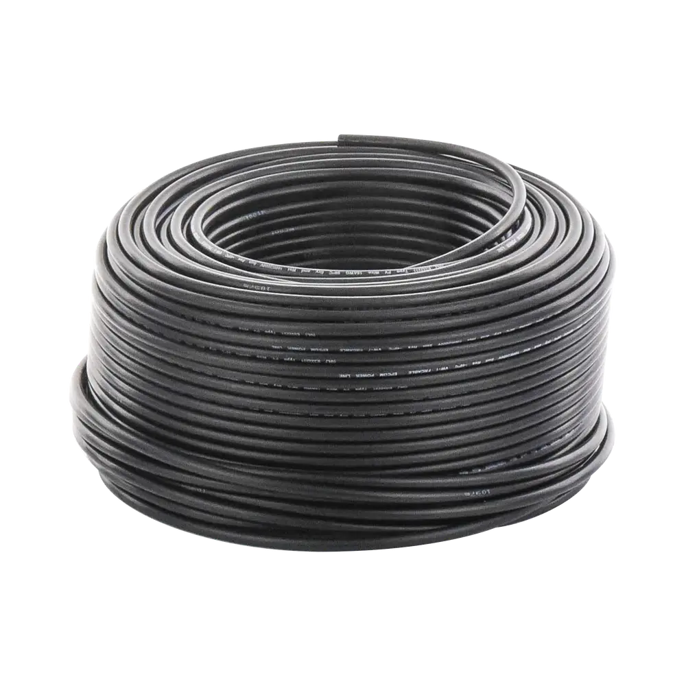 Black Photovoltaic Cable / Tinned Copper / 6mm² (10AWG) / 2000V / 100m Roll / UL 4703 and TUV / EPCOM POWERLINE