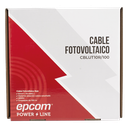 Red Photovoltaic Cable / Tinned Copper / 6mm² (10AWG) / 2000V / 100m Roll / UL 4703 and TUV / EPCOM POWERLINE