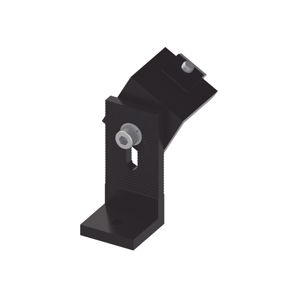 [EPLFFN202B] L bracket for "8" rail mounting on concrete roof black anodized, EPCOM