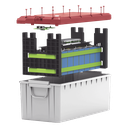 LiFePO4 Battery, 2.56 kWh, 25.6V, 100AH / With Integrated BMS / Life Span of more than 3500 Cycles / RS485 and CAN Connector EPCOM POWER LINE BY RITAR