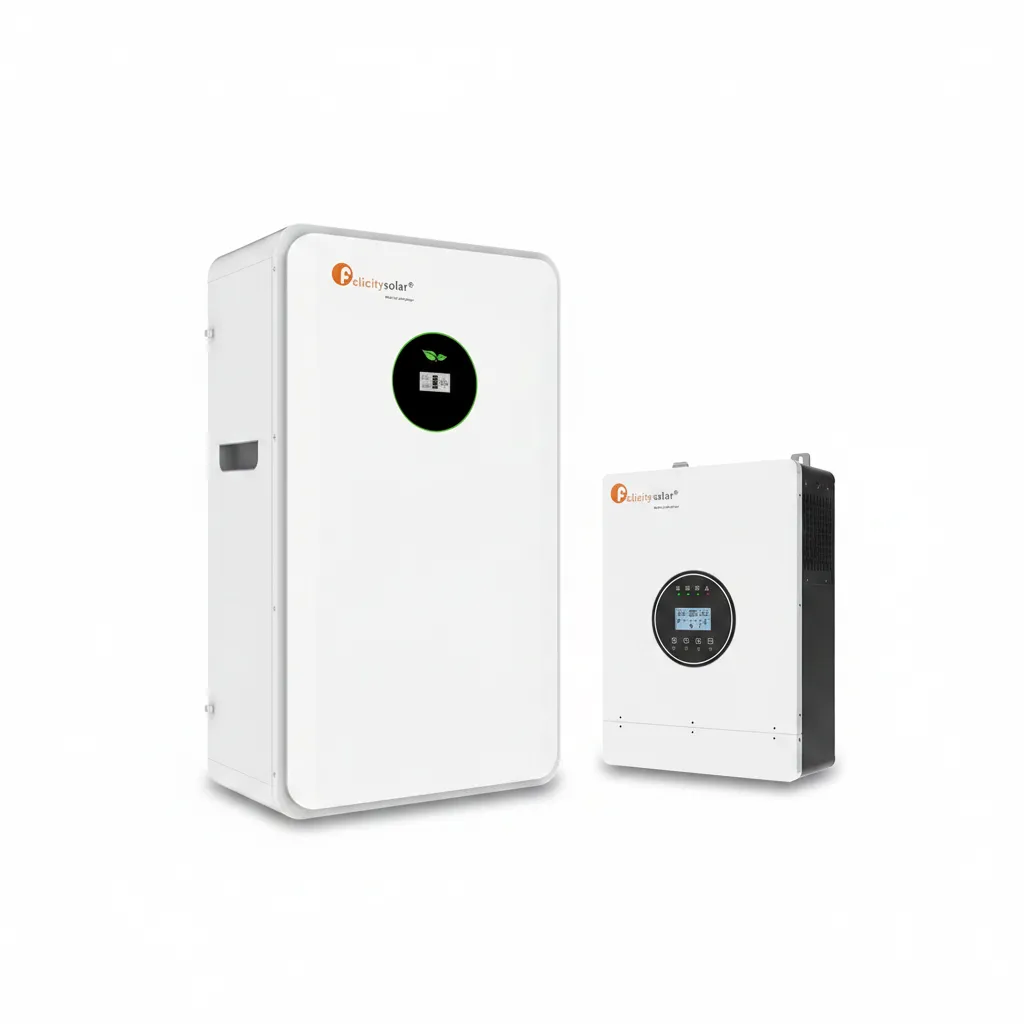 [KIT-FEL-5+5] Kit Inversor cargador de 5kw 120vca + Batería de litio de 5kwh, FELICITY