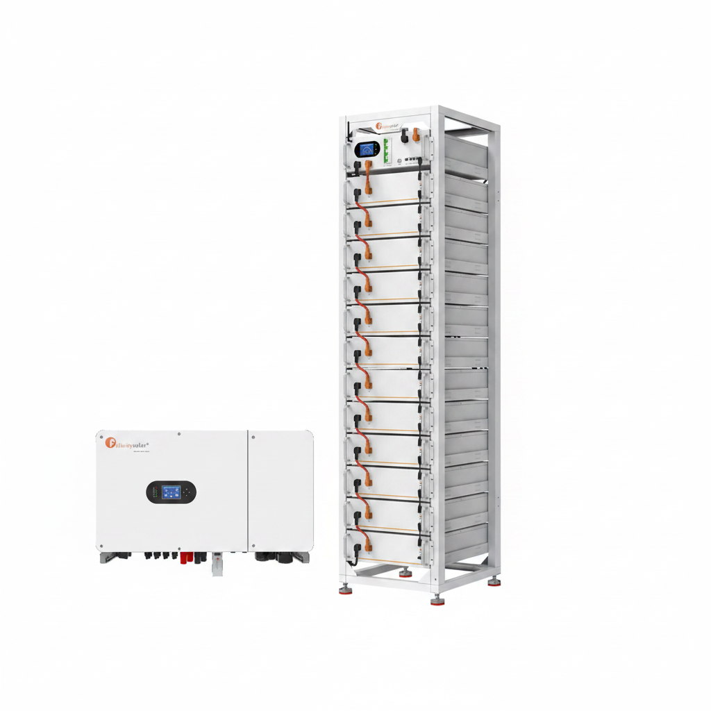 [KIT-FEL-50+122] 50kW Hybrid HV Inverter Kit, 230/400VAC 3-Phase + 122.8kWh Lithium (LiFePO4) Battery, FELICITY 