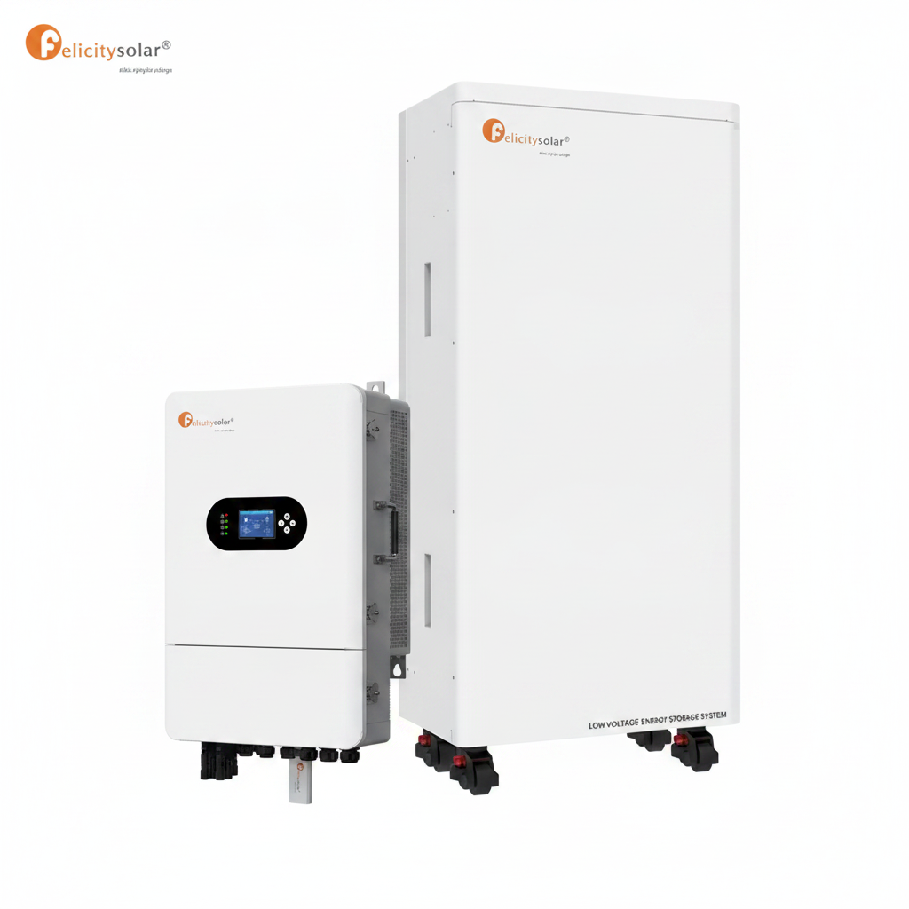 [KIT-FEL-8+15] Kit Inversor híbrido de 8kw 120/240vca (UL pendiente) + Batería de litio de 15kwh, FELICITY
