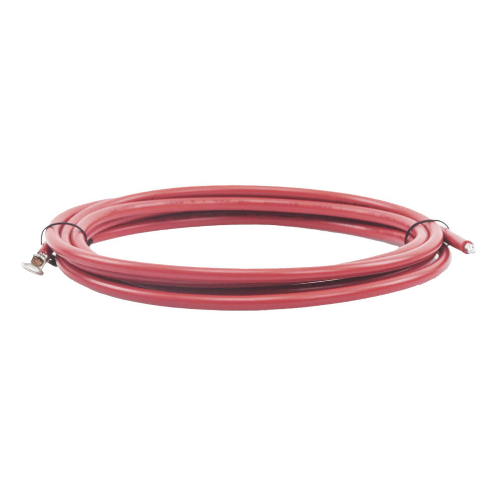 Controller Cable 3.0 m, Red, 8 AWG Gauge with Ring Terminal on One End
