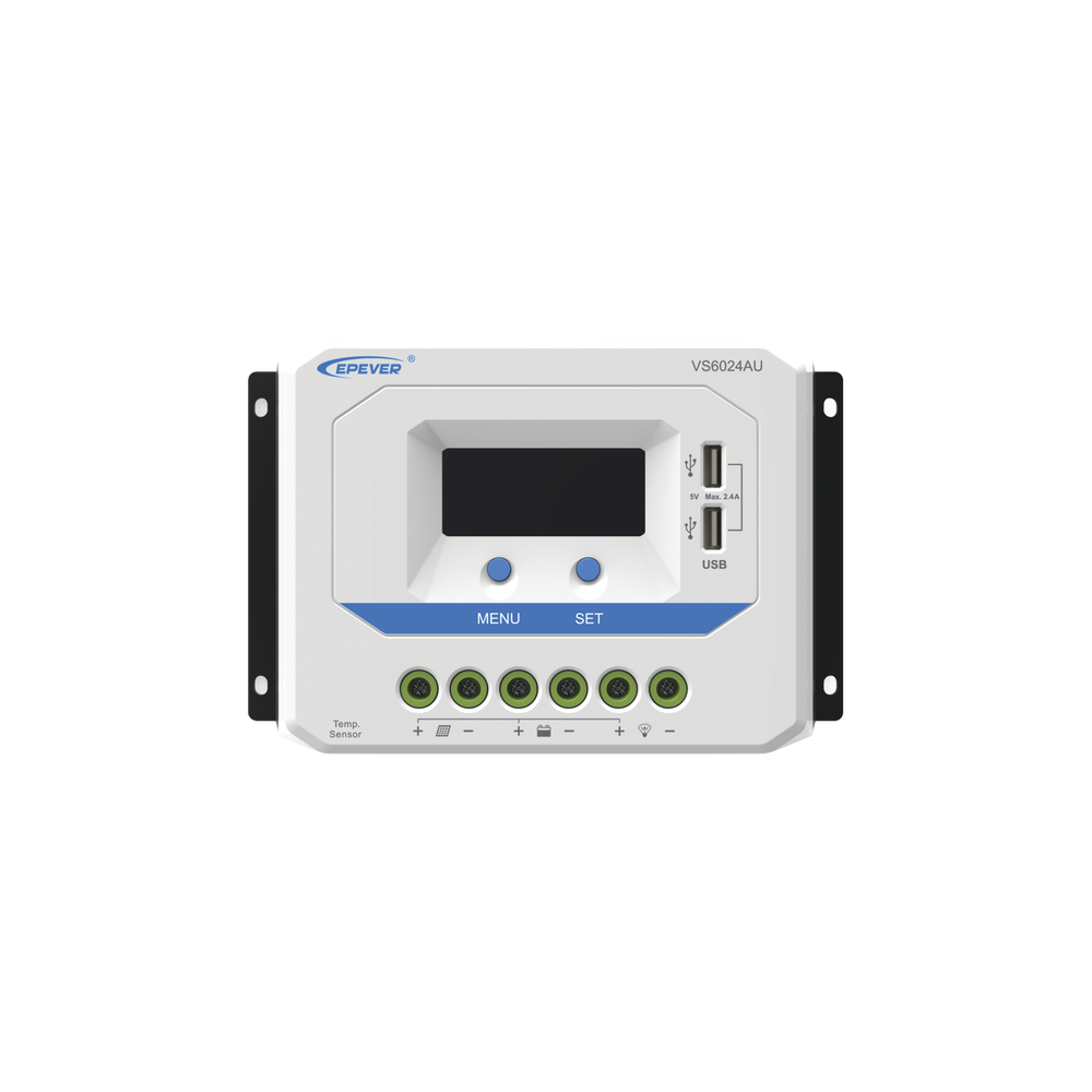 [VS-6024-AU] Controlador Solar de Carga PWM 12/24V 60A, Salida USB, con Display, EPEVER