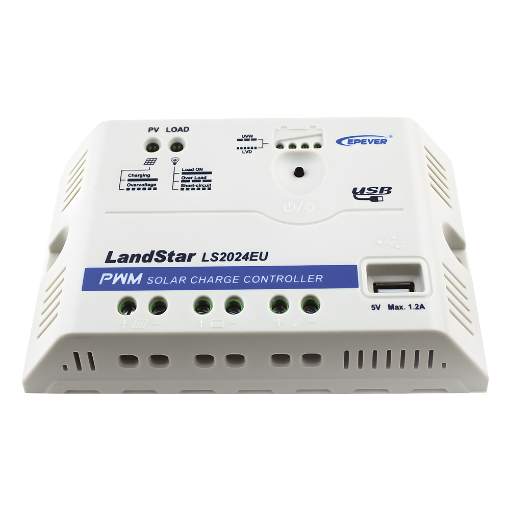 PWM Solar Controller 12/24 V 20 A, USB Output, EPEVER