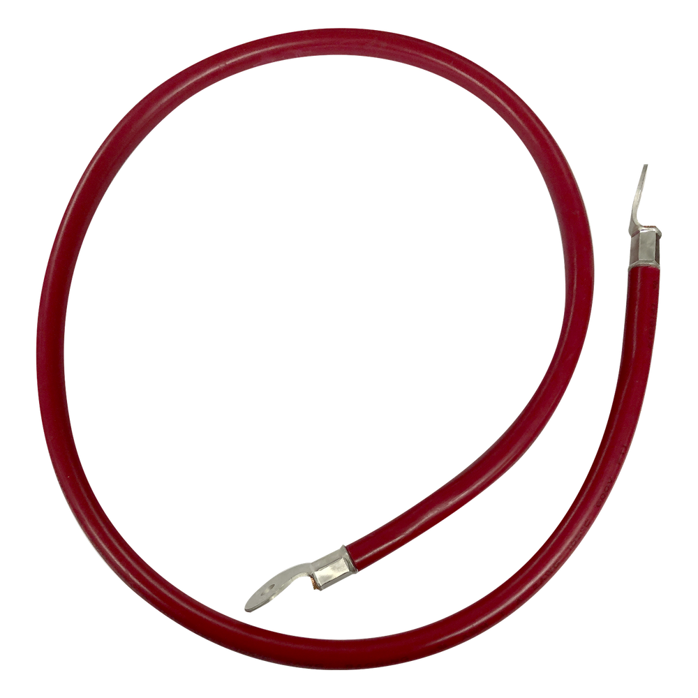 [CBL-AWG2-1R] Cable para Baterías 1 m, Rojo, Calibre 2 AWG con Terminales de Ojo en Ambos Extremos
