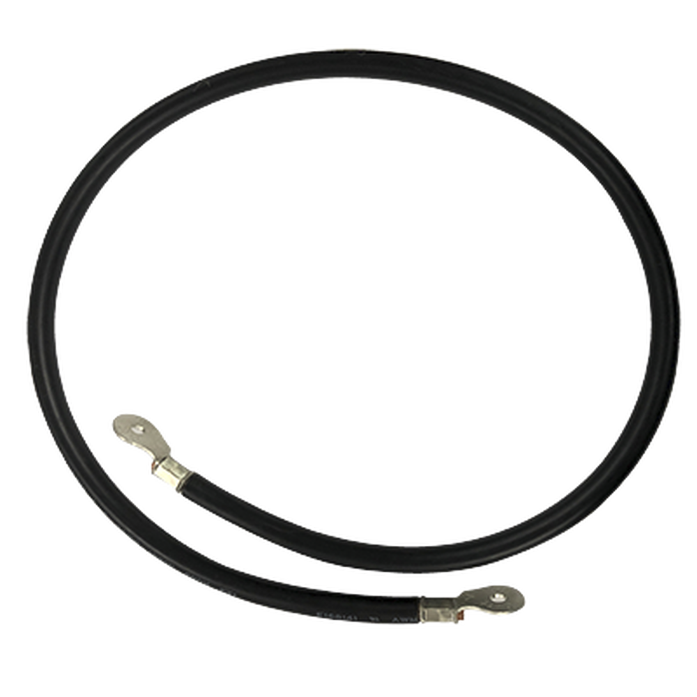 [CBL-AWG2-1B] Battery Cable, 1 m, Black, 2 AWG Gauge with Ring Terminals on Both Ends