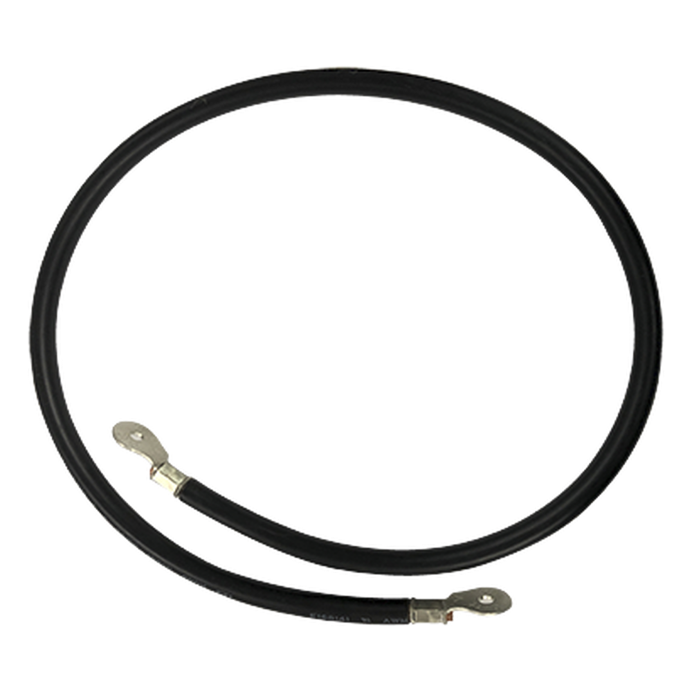 [CBL-AWG2-1B] Battery Cable, 1 m, Black, 2 AWG Gauge with Ring Terminals on Both Ends