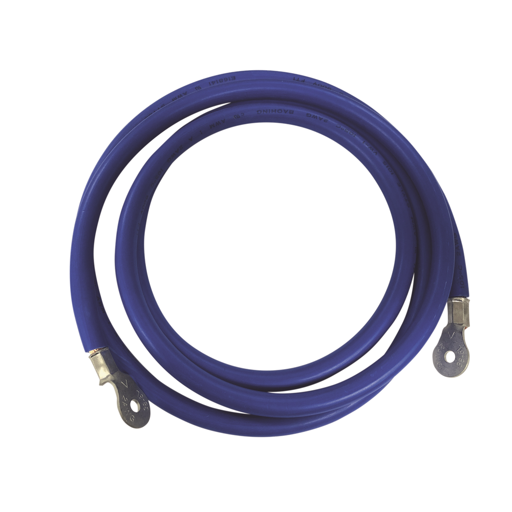 [CBL-2AWG-2.2B] Cable para Baterías, 2.2 m Azul Calibre 2 AWG con Terminales de Ojo en Ambos Extremos
